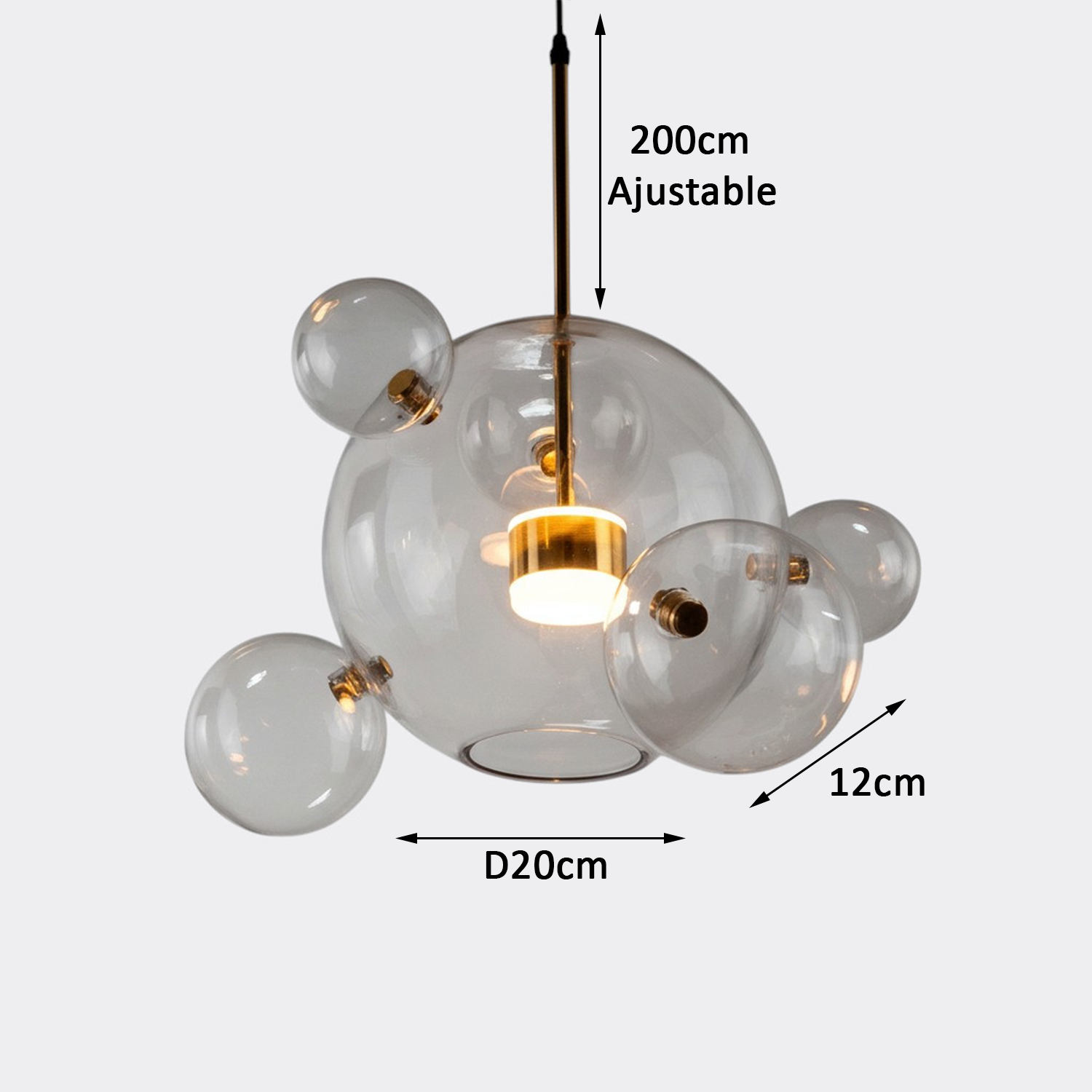 Plafonnier Bulle Verre - Flore